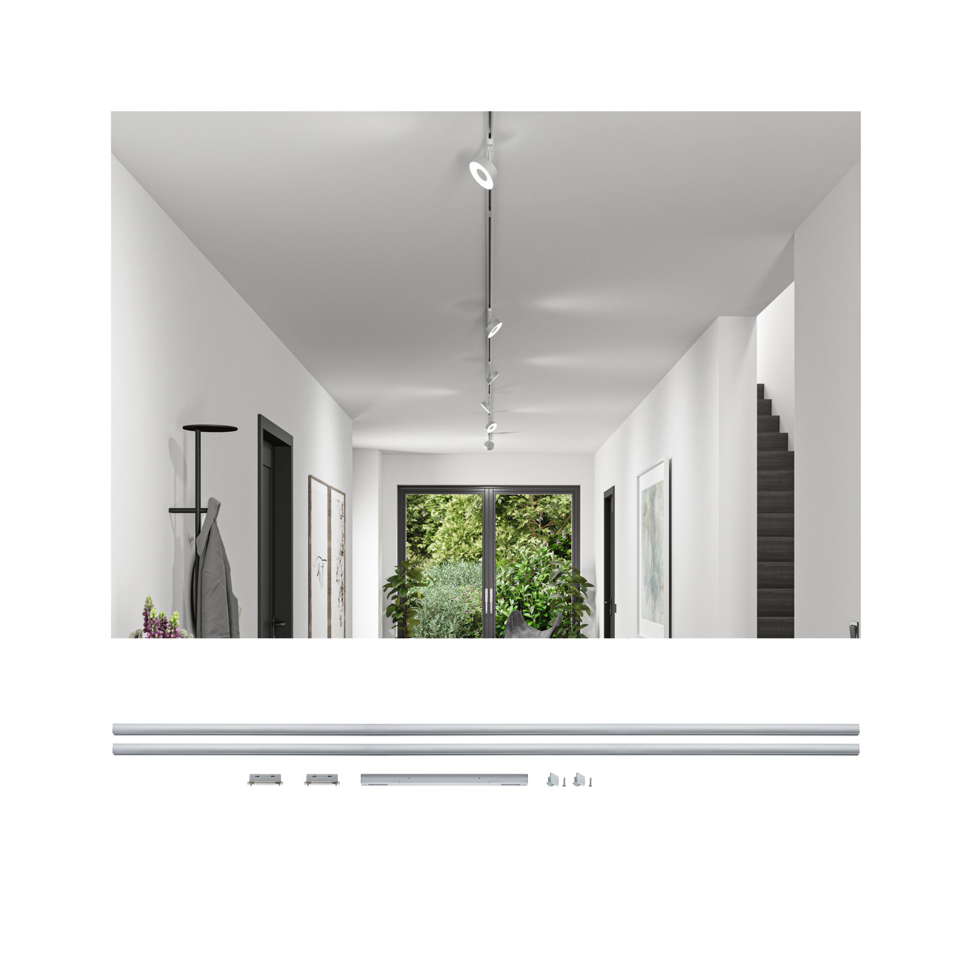 URail Rail Kit de base 230V Chrome mat URail Rail Kit de base 230V Chrome mat