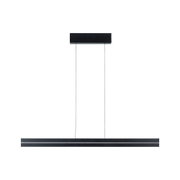 Schwarze LED-Pendelleuchte aus Metall mit schlankem Design und zwei dünnen Aufhängeseilen für moderne Beleuchtung