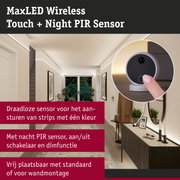 MaxLED draadloze touch sensor met nacht PIR voor draadloze aansturing van LED-strips in moderne hal