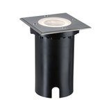 Spot encastré carré en acier inoxydable avec boîtier noir pour éclairage extérieur