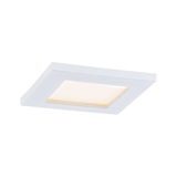 Square white LED ceiling light with warm white illumination for modern interiors