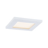 Square white LED ceiling light with warm white illumination for modern interiors