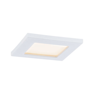 Square white LED ceiling light with warm white illumination for modern interiors