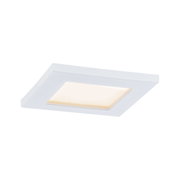 Square white LED ceiling light with warm white illumination for modern interiors