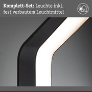 Schwarze LED-Leuchte mit integriertem Leuchtmittel in modernem Design für Innenräume