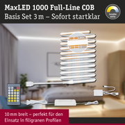 MaxLED 1000 Full-Line COB LED-Lichtband 3 m mit Fernbedienung und dimmbarer Tunable White Steuerung