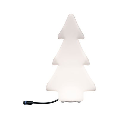 Weißer LED-Tannenbaum aus Kunststoff mit Kabelanschluss für dekorative Weihnachtsbeleuchtung