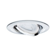 Rund einstellbarer Einbaustrahler aus Chrom mit LED-Licht für moderne Innenbeleuchtung