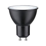 Zwarte LED-reflector lamp met GU10-fitting van kunststof voor energiezuinige verlichting