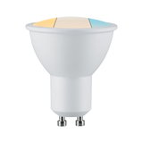 White LED reflector lamp with GU10 base and color temperature control for energy-efficient lighting