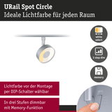 URail Spot Circle LED-Strahler in Grau mit einstellbarer Lichtfarbe und 3-Stufen-Dimmung