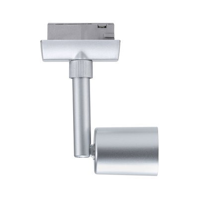 Spot LED sur rail en métal argenté pour un éclairage intérieur flexible
