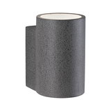 Grey wall-mounted light fixture with textured surface for modern indoor lighting