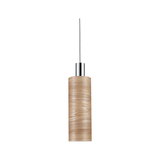 Modern pendant light with light wood and chrome details for elegant home lighting design