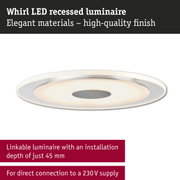 Whirl white LED recessed luminaire with elegant design and high-quality finish for modern lighting