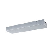 Luminaire LED rectangulaire en métal argenté pour éclairage moderne de cuisine