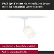 Weißer URail Spot Blossom Strahler mit wechselbarem Leuchtmittel für individuelle Lichtgestaltung
