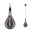 Neordic Pendelleuchte Ketil E27 max. 60W Schwarz dimmbar Silikon/Kunststoff Moderne Pendelleuchte mit rauchgrauem Glas und goldfarbenem Metallring, LED-Filament sichtbar