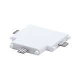 Adaptateur de connexion en plastique blanc pour éclairage sur rail LED avec trois contacts métalliques
