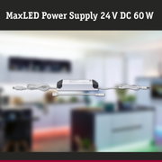 MaxLED 24V DC 60W Netzteil in Weiß und Schwarz mit Kabeln für LED-Beleuchtung