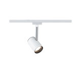 Spot LED blanc moderne en métal sur rail pour un éclairage d'intérieur flexible