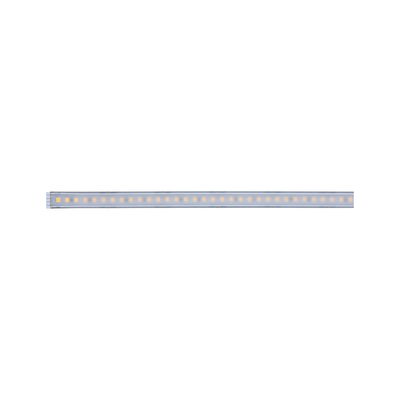 Lange LED-lichtstrip met warmwitte LEDs en transparante behuizing voor moderne verlichting