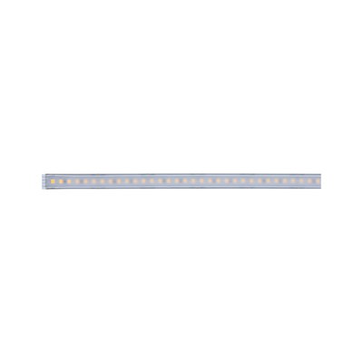Long LED light strip with warm white LEDs and transparent casing for modern lighting solutions