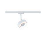 Spot LED moderne blanc en métal sur rail pour un éclairage d’intérieur flexible