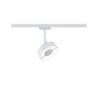Spot LED moderne blanc en métal sur rail pour un éclairage d’intérieur flexible
