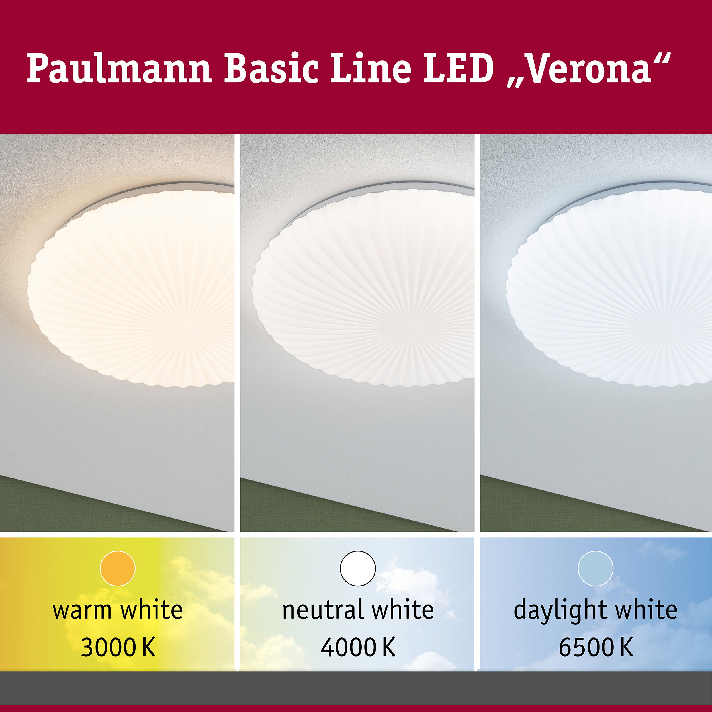LED Ceiling light Verona White Select 375mm 230V 21,2W White
