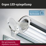 Orgon LED-spiegellamp met geïntegreerde, afgedekte contactdoos voor badkamerverlichting