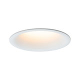 Round white LED recessed panel with warm white light for energy-efficient ceiling lighting