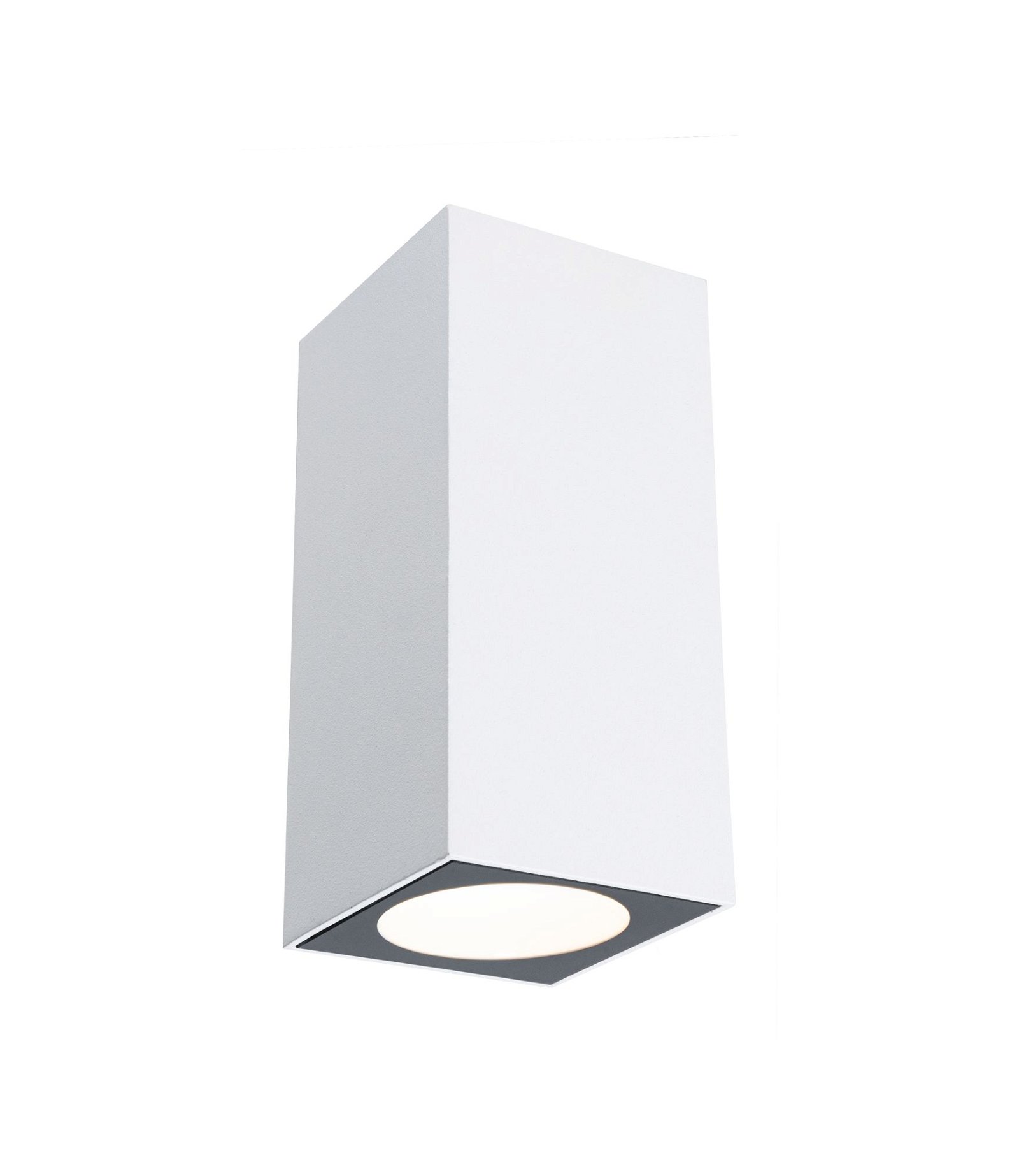 LED Exterior wall luminaire Flame IP44 square 58x75mm 3000K 2x3,5W 2x260lm 230V White Aluminium