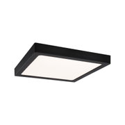 Schwarze quadratische LED-Deckenleuchte mit weißem Diffusor aus Kunststoff für modernes Raumlicht