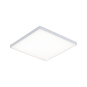 Square white LED ceiling light with matte frame for modern room lighting