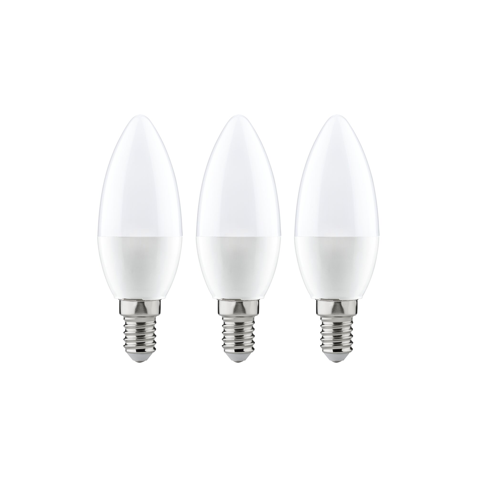 230 V Standard LED Candle E14 3 pack 3x250lm 3x3,5W 2700K Opal