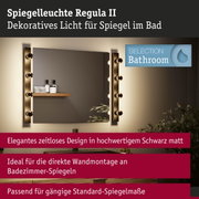 Set Spiegelleuchte Regula II inkl. Leuchtmittel 4-flammig IP44 E14 2700K 4x470lm 230V 4x4,5W dimmbar Schwarz/Kopfspiegel Schwarz matt