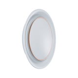 Runder weißer LED-Wandleuchter mit goldfarbenem Rand aus Metall für moderne Innenbeleuchtung