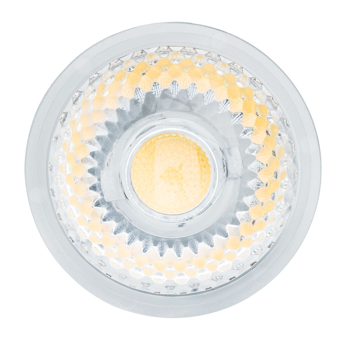 Ronde spot met helder glas en warm wit LED-licht voor moderne binnenverlichting