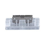 Petit élément en plastique transparent avec lame métallique, accessoire d'éclairage