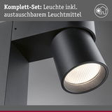 Schwarze LED-Außenwandleuchte aus Metall mit austauschbarem Leuchtmittel für Gartenbeleuchtung
