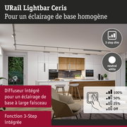 Spot plafond URail Lightbar Ceris blanc avec fonction 3-step dim pour un éclairage de base homogène