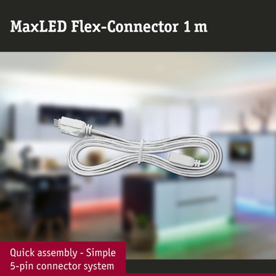 MaxLED Flex-Connector 1 m white cable with 5-pin connector for LED lighting systems