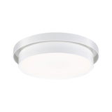 Round white LED ceiling light made of metal with opal diffuser for modern room lighting