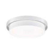 Runde weiße LED-Deckenleuchte aus Metall mit opalem Diffusor für modernes Raumlicht