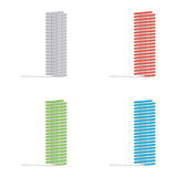 Four LED light strips in white, red, green, and blue with connector cable for versatile lighting