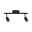 Spotlight Carolina IP44 GU10 230V max. 2x10W dimmable Anthracite/Chrome Black metal LED ceiling light with two adjustable spotlights for modern room lighting