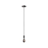Suspension moderne avec câble noir et ampoule claire pour un éclairage intérieur élégant