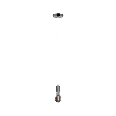 Moderne hanglamp met zwarte kabel en heldere lamp voor stijlvolle binnenverlichting