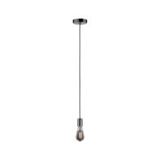 Suspension moderne avec câble noir et ampoule claire pour un éclairage intérieur élégant